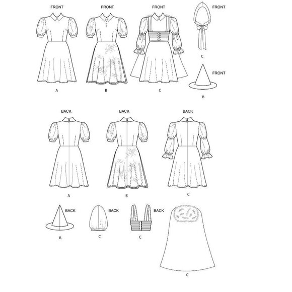 Simplicity Sewing Pattern 10724 9006 Misses Costume Witch Size 6-14 - Picture 3 of 9